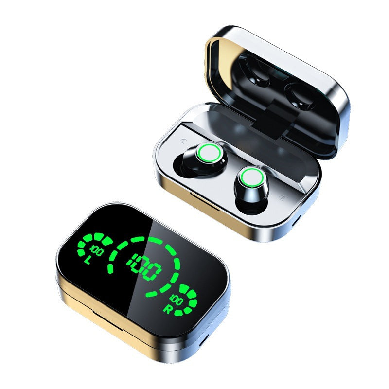 YD03 Wireless Bluetooth-Compatible Headset TWS Large Screen Smart Digital Display in Ear Breathing Light