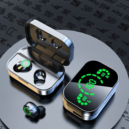 YD03 Wireless Bluetooth-Compatible Headset TWS Large Screen Smart Digital Display in Ear Breathing Light