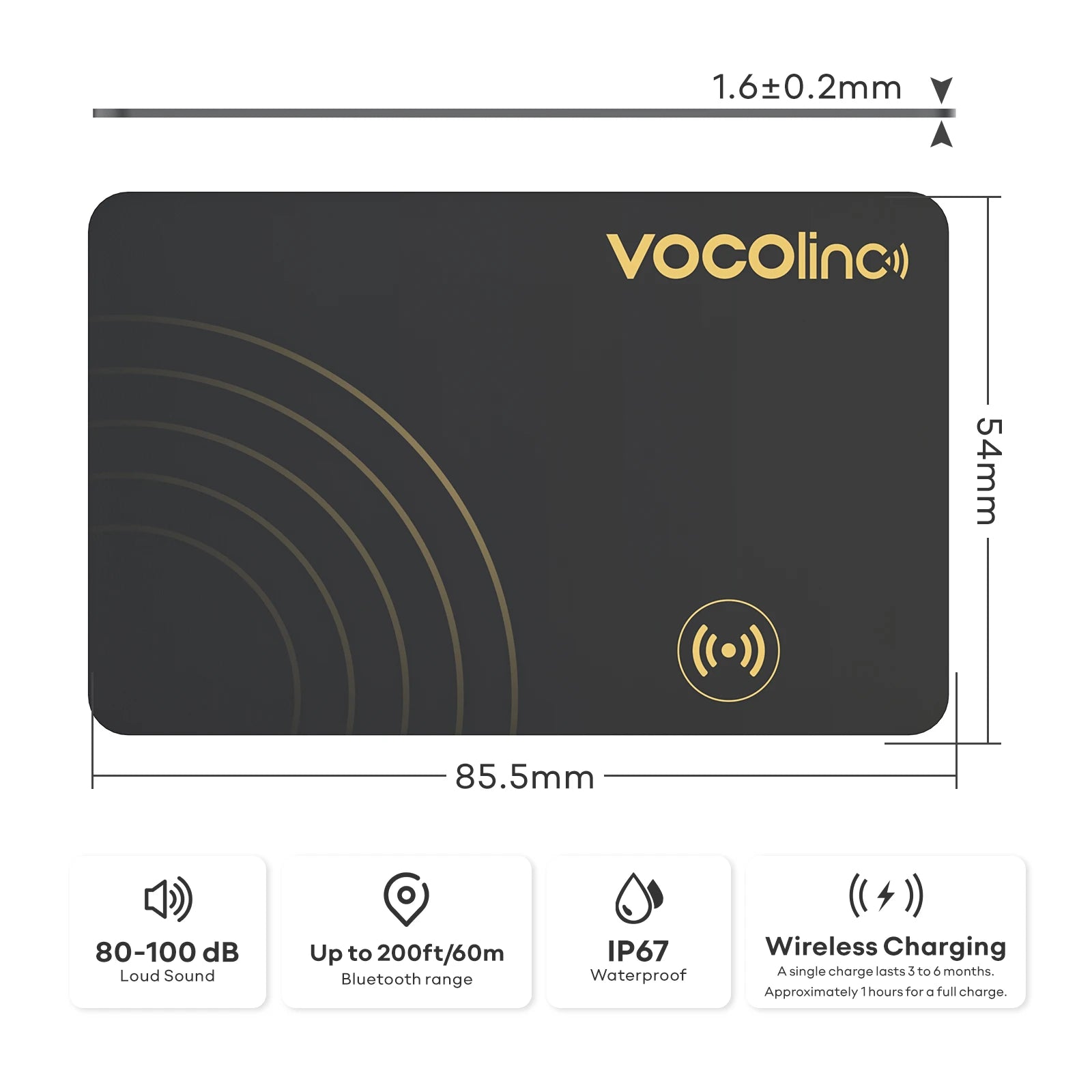 1/2Pcs  Wireless Charging Bluetooth Tracking Card, Global Locator, Smart Tag, Item Finder, Use with Find My (IOS Only)